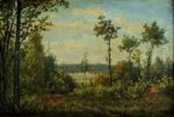 Chemin Forestier Oil Painting by Charles Euphrasie Kuwasseg