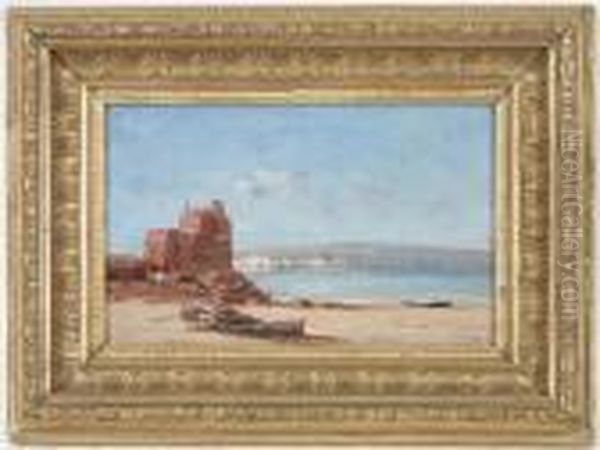 Port Oriental Oil Painting by Charles Euphrasie Kuwasseg