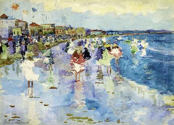 Revere Beach5 Oil Painting by Maurice Brazil Prendergast