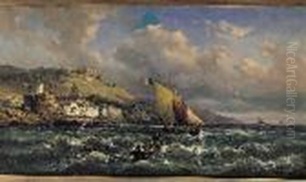 Boulogne-sur-mer Oil Painting by Charles Euphrasie Kuwasseg