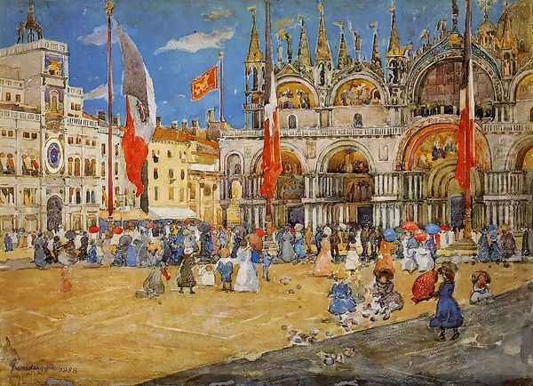 St. Mark's, Venice Oil Painting by Maurice Brazil Prendergast