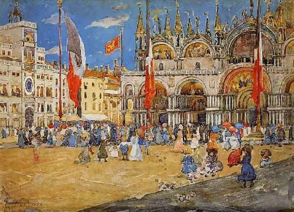 St Marks Venice Oil Painting by Maurice Brazil Prendergast