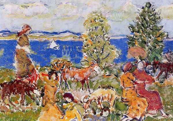 Summer Afternoon Oil Painting by Maurice Brazil Prendergast