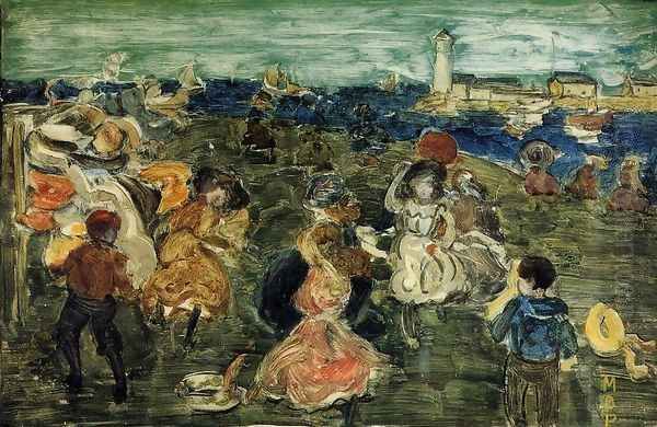 Lighthouse Oil Painting by Maurice Brazil Prendergast