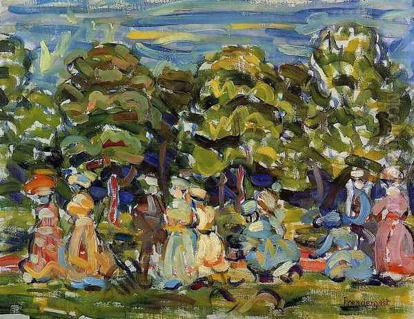 Summer In The Park Oil Painting by Maurice Brazil Prendergast