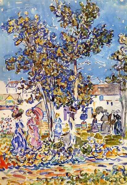 Spring Promenade Oil Painting by Maurice Brazil Prendergast