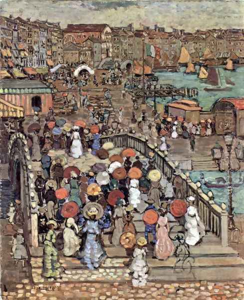 Ponte della Paglia Oil Painting by Maurice Brazil Prendergast