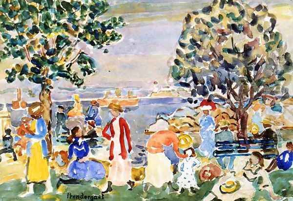 Salem Harbor No 1 Oil Painting by Maurice Brazil Prendergast