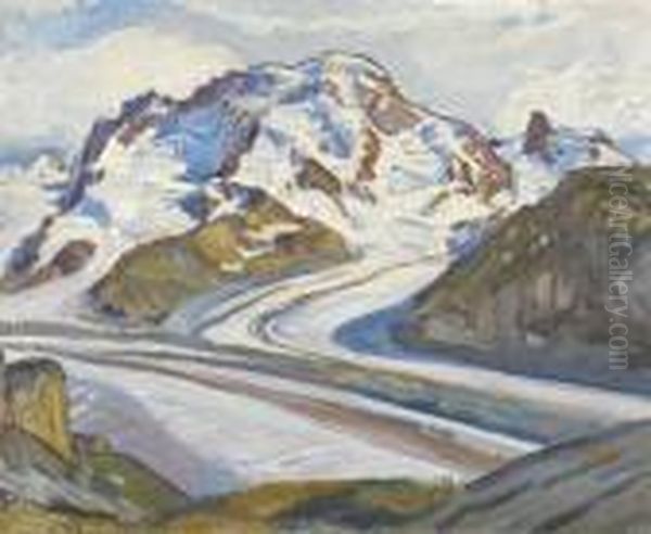 Breithorn Oil Painting by Charles L'Eplattenier