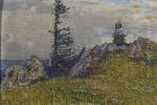 Gebirgslandschaft. 1905. Oil Painting by Charles L'Eplattenier