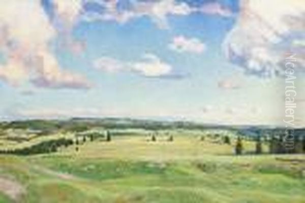 Paysage Du Jura. Oil Painting by Charles L'Eplattenier