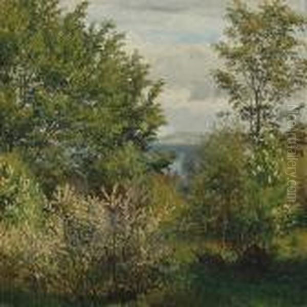 Summer Landscape Oil Painting by Janus Andreas La Cour