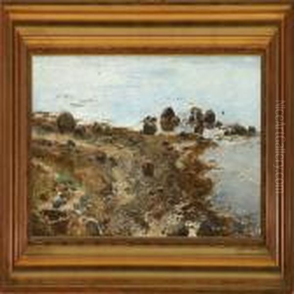 Stony Beach Oil Painting by Janus Andreas La Cour