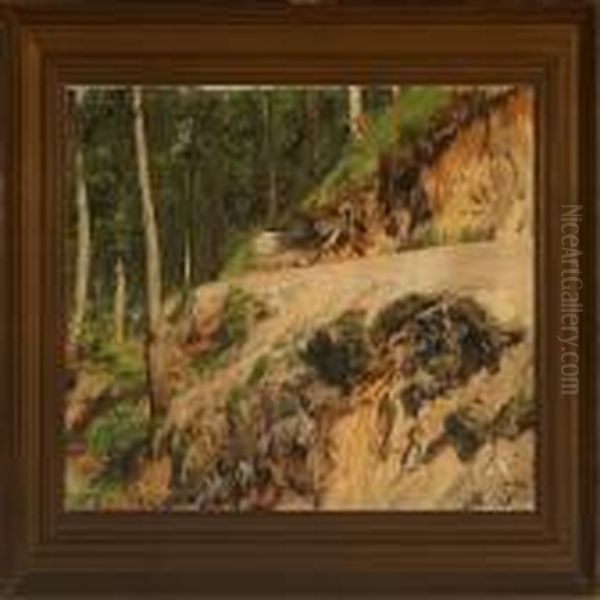 Woodscape Oil Painting by Janus Andreas La Cour