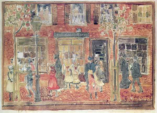 Street Scene Oil Painting by Maurice Brazil Prendergast