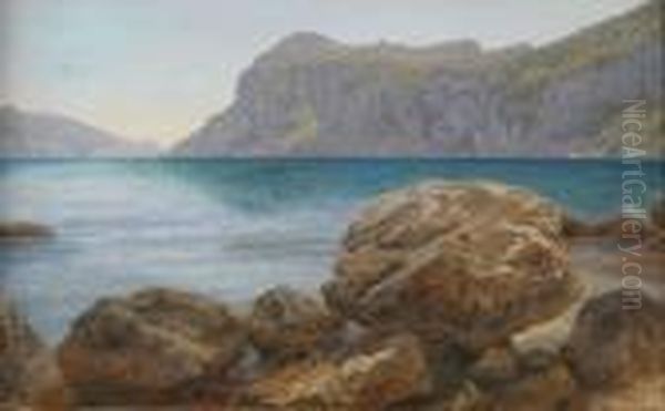 View Of Capri Oil Painting by Janus Andreas La Cour