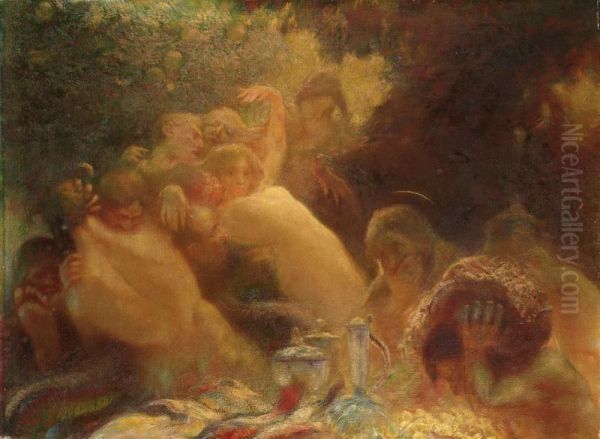 La Tentation De Saint-antoine Oil Painting by Gaston de Latouche