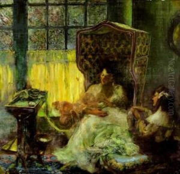 Maternite Oil Painting by Gaston de Latouche