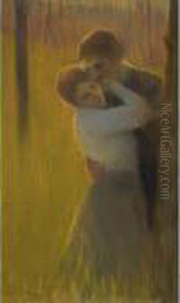 The Embrace Oil Painting by Gaston de Latouche