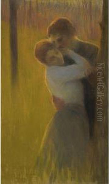 The Embrace Oil Painting by Gaston de Latouche