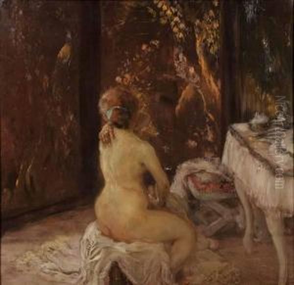 Nu De Dos Oil Painting by Gaston de Latouche