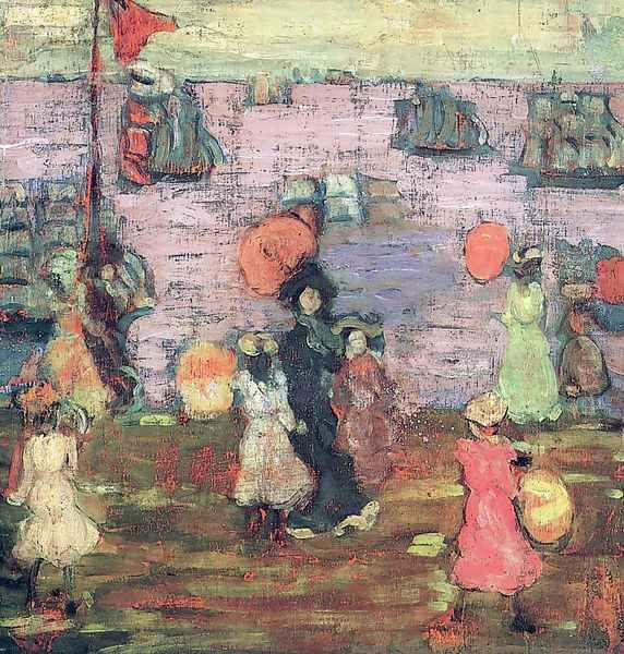 Telegraph Hill Oil Painting by Maurice Brazil Prendergast