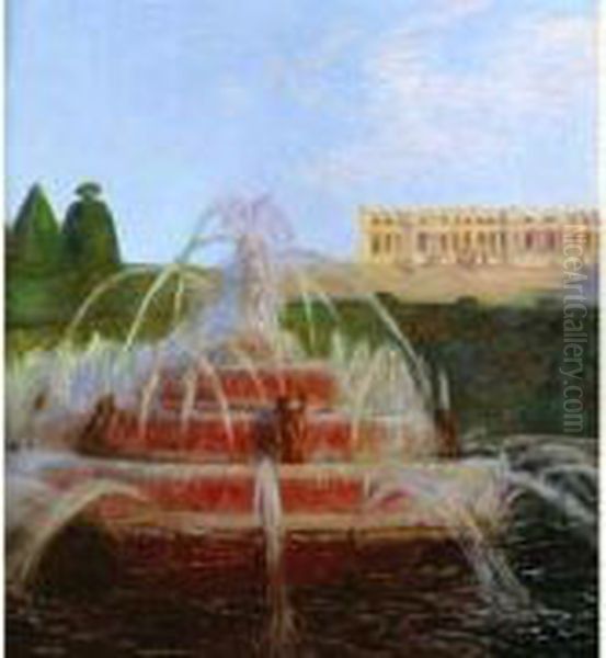 Versailles : La Fontaine De Latone Oil Painting by Gaston de Latouche