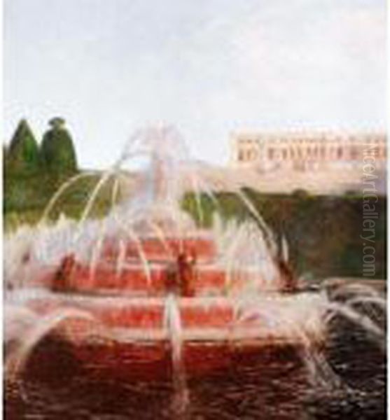 Grandes Eaux A Versailles Oil Painting by Gaston de Latouche