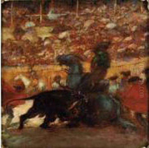 Corrida Oil Painting by Gaston de Latouche