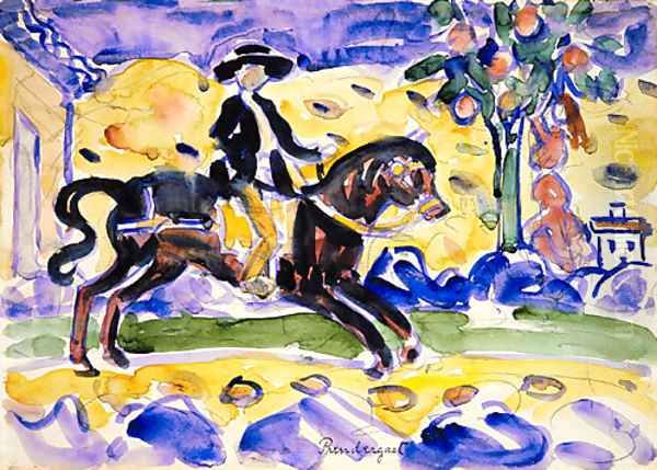 The Rider ca 1912 Oil Painting by Maurice Brazil Prendergast