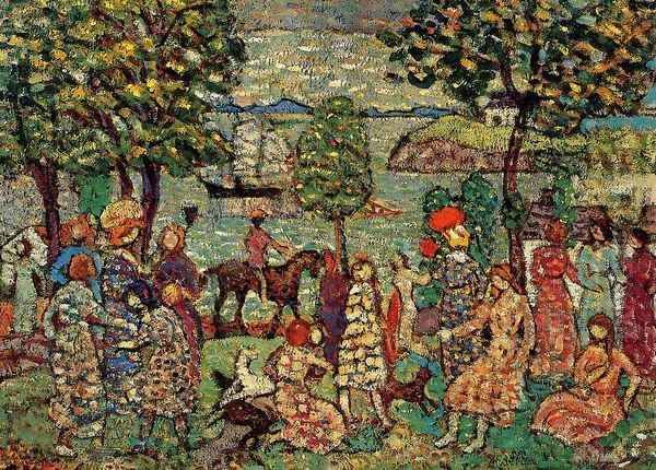 Fantasy2 1914-1915 Oil Painting by Maurice Brazil Prendergast