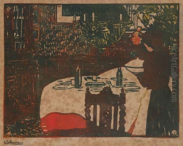 La Soupe Oil Painting by Jean Emile Laboureur