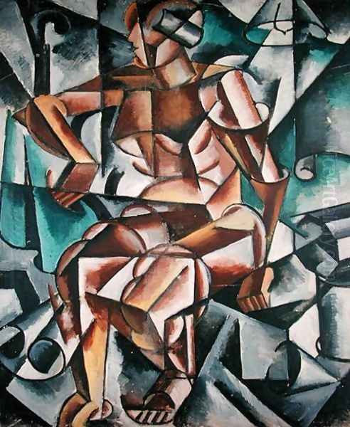 Seated Figure, 1914-15 Oil Painting by Lyubov Popova