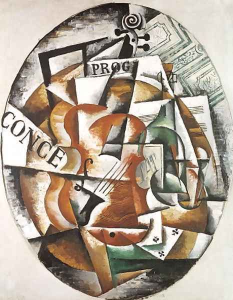 Violin, 1915 Oil Painting by Lyubov Popova