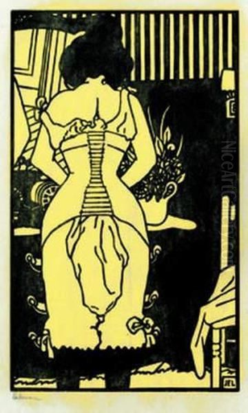 Le Corset Oil Painting by Jean Emile Laboureur