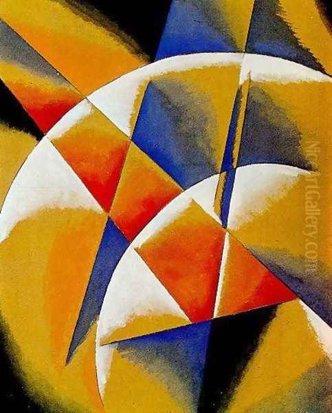 Spatial Force Construction Oil Painting by Lyubov Popova