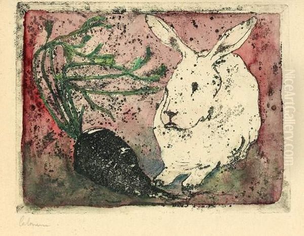 Lapin Et Carottes. 1898. Oil Painting by Jean Emile Laboureur