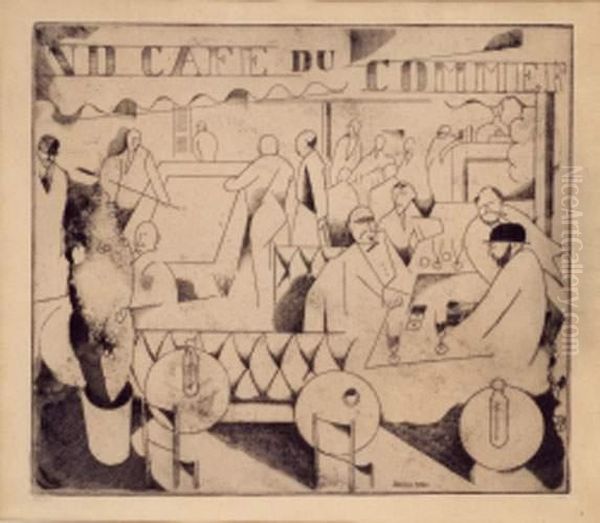 Ensemble De 4 Gravures Signees Oil Painting by Jean Emile Laboureur