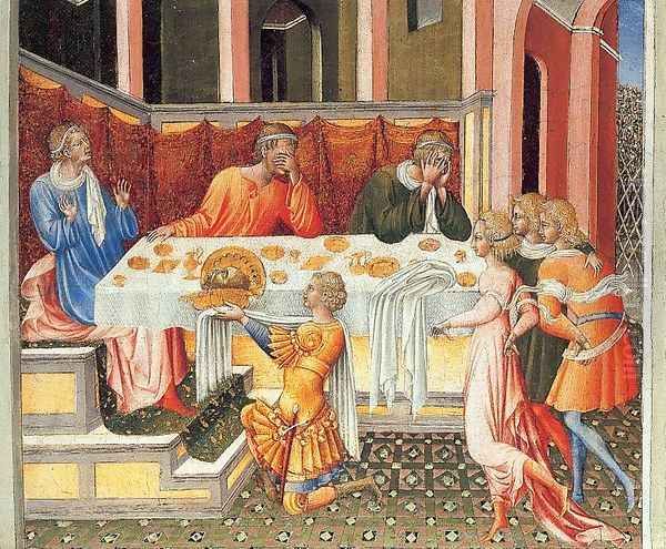 The Feast of Herod 1453 Oil Painting by Giovanni di Paolo