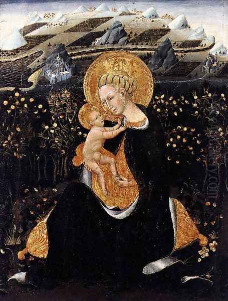 Madonna of Humility c. 1435 Oil Painting by Giovanni di Paolo