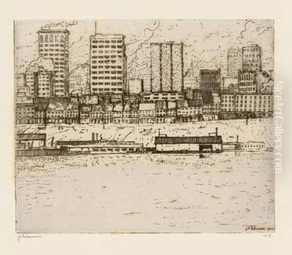 Ten Etchings From Pittsburgh. 1905 Oil Painting by Jean Emile Laboureur