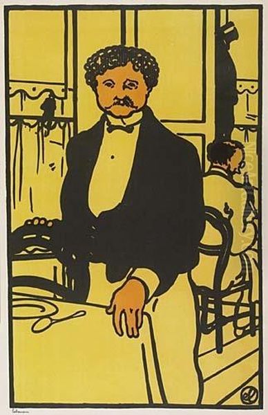 Ernest, Garcon De Restaurant Oil Painting by Jean Emile Laboureur