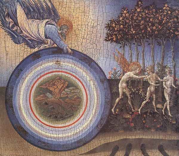 The Creation and the Expulsion from the Paradise c. 1445 Oil Painting by Giovanni di Paolo