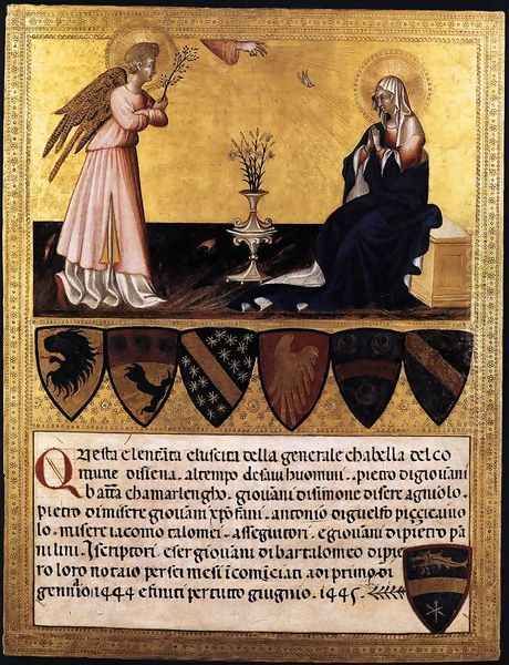 The Annunciation Oil Painting by Giovanni di Paolo