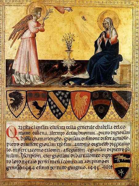 The Annunciation 1445 Oil Painting by Giovanni di Paolo