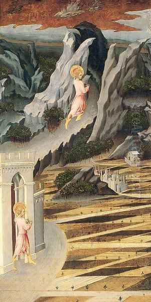 Saint John the Baptist Entering the Wilderness 1455-60 Oil Painting by Giovanni di Paolo