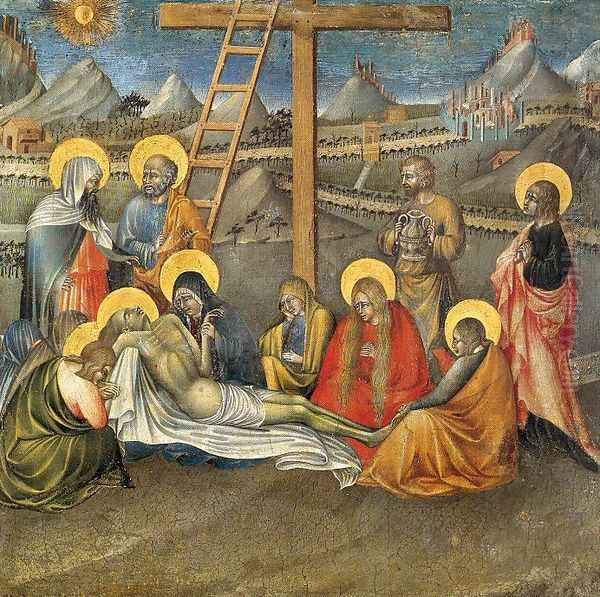 The Lamentation 1445 Oil Painting by Giovanni di Paolo