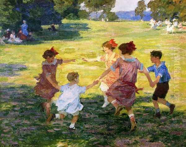 Ring Around the Rosie, 1910-15 Oil Painting by Edward Henry Potthast