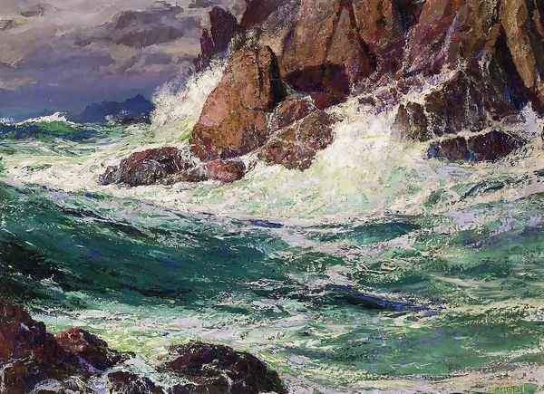 Stormy Seas Oil Painting by Edward Henry Potthast