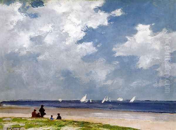 Sailboats off Far Rockaway Oil Painting by Edward Henry Potthast